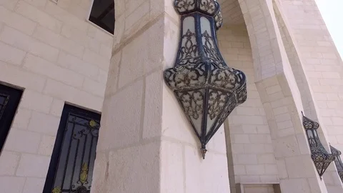 Lamp on the column Stock Footage 78214224