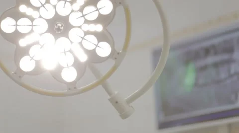 Lamp in the dental office  switch off Stock Footage 61378275