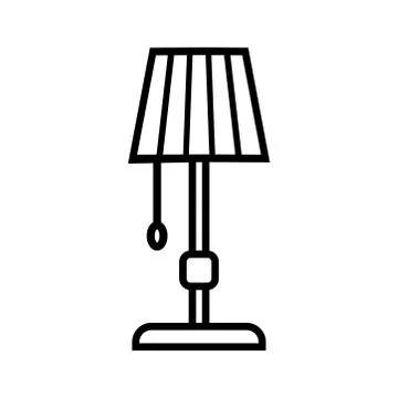 Lamp - desk lamp icon vector design template Illustrazione stock