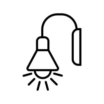 Lamp - desk lamp icon vector design template Illustrazione stock