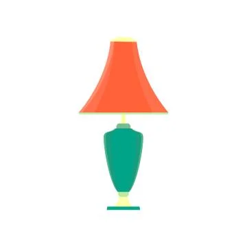 Lamp desk vector light illustration design table icon electric color isolated Illustrazione stock