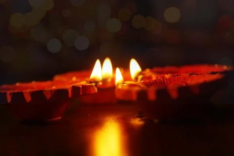 Lamp Diya. Stock Photos