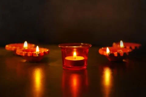 Lamp Diya. Stock Photos
