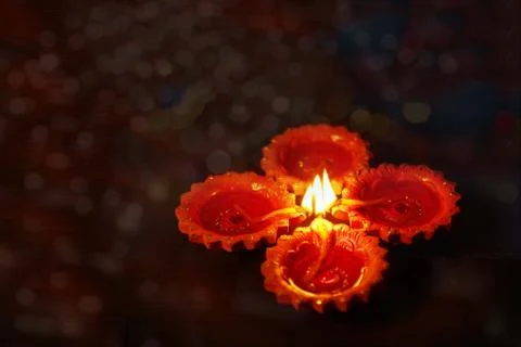 Lamp Diya. Stock Photos