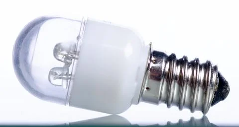 Lamp E14 energy-saving compact fluorescent Stock Photos