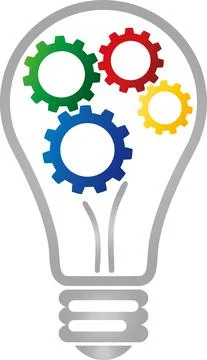Lamp, Electrician, Idea, Creative, Logo, Icon Stock Illustration