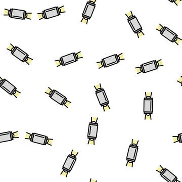 Lamp equipment lighting vector seamless pattern Stock Illustration