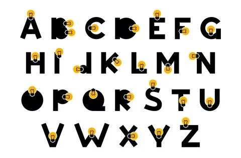 Lamp font vector illustration Stock Illustration