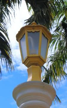 Lamp in garden Foto stock