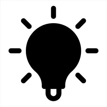 Lamp glyph icon vector illustration isolated on white background Stock Illustration