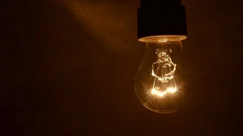 The Lamp Goes out and Lights up Stock Footage 74795229