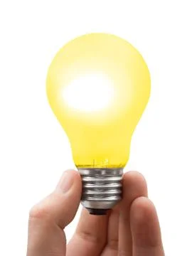Lamp in hand Foto stock
