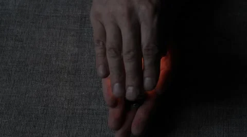 Lamp in the hands Stock Footage 58934831