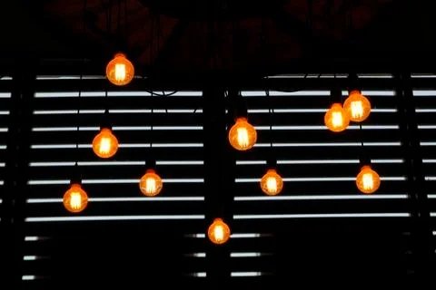 Lamp hanging on ceiling Stock Photos