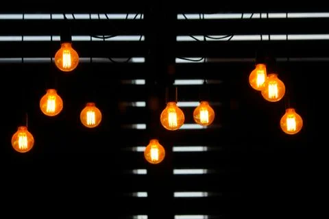 Lamp hanging on ceiling Stock Photos