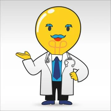 Lamp head doctor Illustrazione stock