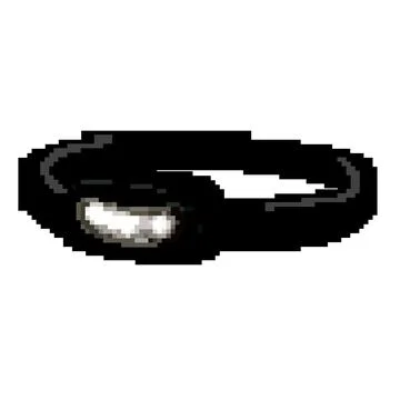 Lamp headlamp flashlight game pixel art vector illustration Stock Illustration