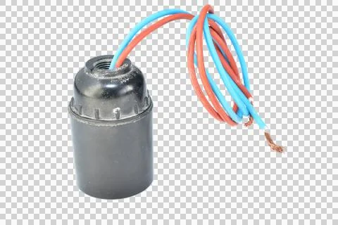 Lamp holder for temporary lighting. Stock Photos