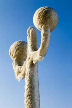 Lamp in ice Stock Photos