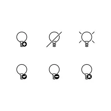 Lamp Icon Black White Stock Illustration