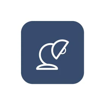 Lamp icon on dark backgorund Stock Illustration
