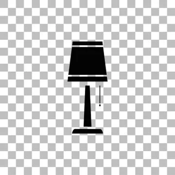 Lamp icon flat Stock Illustration