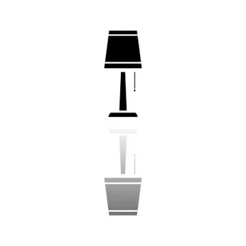 Lamp icon flat Stock Illustration