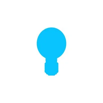 Lamp icon flat. Stock Illustration