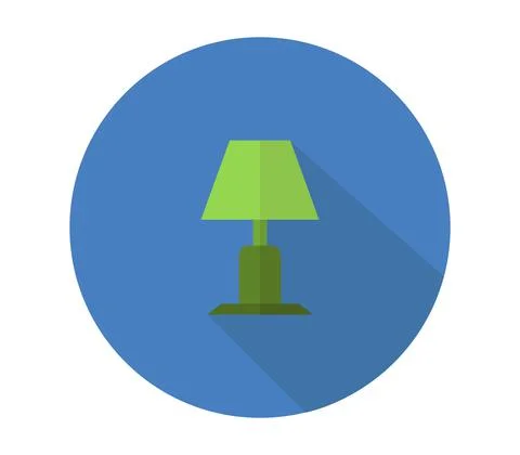 Lamp icon illustrated in vector on white background Stock Illustration
