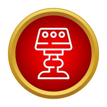 Lamp icon providing light and illumination concept Stock Illustration