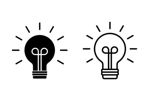 Lamp icon set. Light bulb icon vector. idea symbol. Stock-Illustration