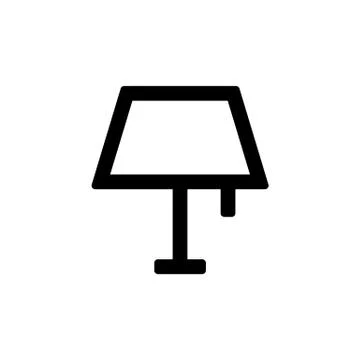 Lamp icon for simple flat style ui design Stock Illustration