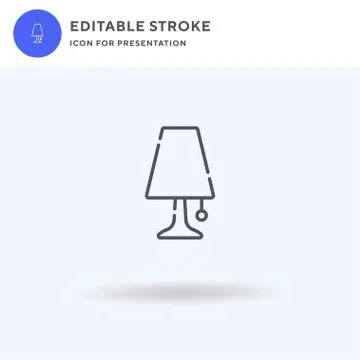 Lamp icon vector, filled flat sign, solid pictogram isolated on white, logo i 스톡 일러스트