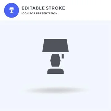 Lamp icon vector, filled flat sign, solid pictogram isolated on white, logo 스톡 일러스트