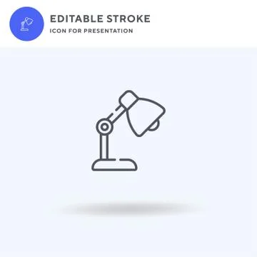 Lamp icon vector, filled flat sign, solid pictogram isolated on white, logo Stock Illustration
