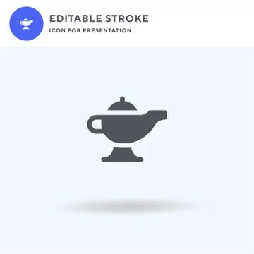 Lamp icon vector, filled flat sign, solid pictogram isolated on white, logo Stock Illustration