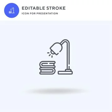 Lamp icon vector, filled flat sign, solid pictogram isolated on white, logo Stock Illustration