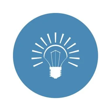 Lamp Icon Vector flat design style Stock Illustration