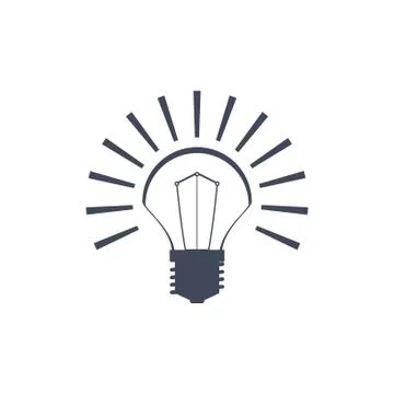 Lamp Icon Vector flat design style Stock Illustration