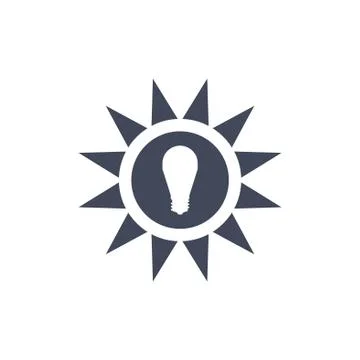 Lamp Icon Vector flat design style Stock Illustration