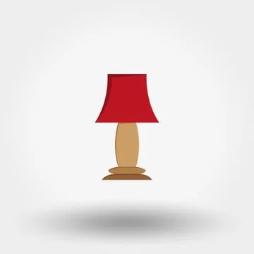Lamp. Icon. Vector. Flat. Stock Illustration