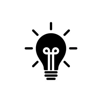 Lamp icon vector illustration. Light bulb sign and symbol. idea symbol. Stock Illustration