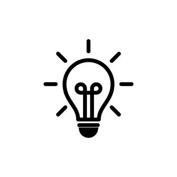 Lamp icon vector illustration. Light bulb sign and symbol. idea symbol. Stock Illustration