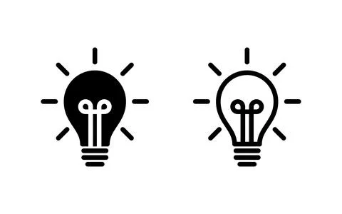 Lamp icon vector illustration. Light bulb sign and symbol. idea symbol. Stock Illustration