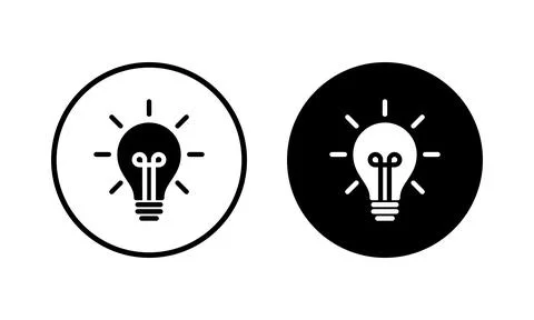 Lamp icon vector illustration. Light bulb sign and symbol. idea symbol. Stock Illustration