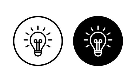 Lamp icon vector illustration. Light bulb sign and symbol. idea symbol. Stock Illustration