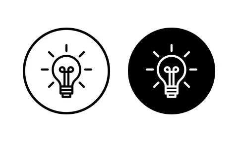 Lamp icon vector illustration. Light bulb sign and symbol. idea symbol. Illustrazione stock