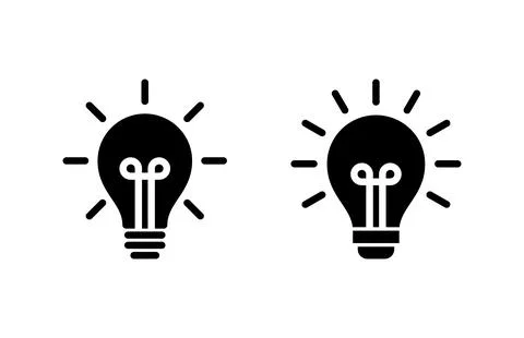 Lamp icon vector illustration. Light bulb sign and symbol. idea symbol. Stock Illustration