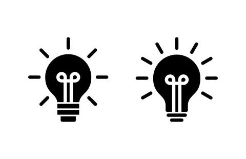 Lamp icon vector illustration. Light bulb sign and symbol. idea symbol. Stock Illustration