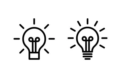 Lamp icon vector illustration. Light bulb sign and symbol. idea symbol. Stock Illustration